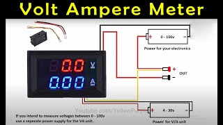 How to Setup a Digital Volt Amp Meter Wire Connection [upl. by Elkin]