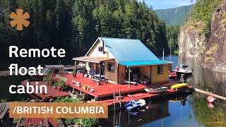 Offgrid float cabin retirement tiny dream home in BC wilderness [upl. by Nizam]