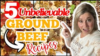 5 UNBELIEVABLE GROUND BEEF RECIPES that will BLOW your MIND  Quick amp Easy Recipes [upl. by Hole412]