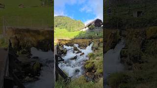 Jaunpass Waterfall 🇨🇭 beautiful waterfalls switzerland peace nature relaxing music [upl. by Chrisy]