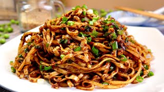 Zero Skills Needed Szechuan Spicy LoMein 四川香辣干捞面 Chinese Dry Chilli Garlic Noodles Recipe [upl. by Perrins]