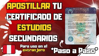 Como apostillar mi certificado de estudios Perú [upl. by Lea]