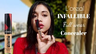 LOreal Paris Infallible full wear concealer  Oxidization and waterproof test 🛍 [upl. by Kowalski384]