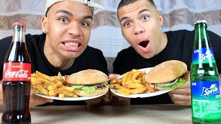 BURGER CHALLENGE  HEFTIGE STRAFE   Kelvin und Marvin [upl. by Ahsiekam]