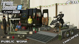 BUYING SNOWMOBILE and CLEANING ROAD to SKI RESORT  Public Work  Farming Simulator 22  Episode 38 [upl. by Annia]