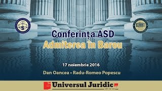 Conferința ASD „Admiterea în Barou” [upl. by Fedirko806]