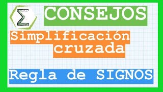 Simplificación cruzada de fracciones y consejos  MATEMATICA PREUNIVERSITARIA [upl. by Notlit]