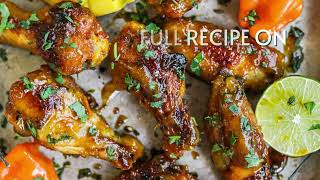 Mango Habanero Chicken Wings Recipe [upl. by Noiek]