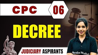 CPC 06  DECREE  Major Law  CLAT LLB amp Judiciary Aspirants [upl. by Ahseen]