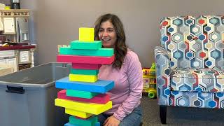 Play amp Say Playing Foam Blocks  Gestalt Language Processing  Toddler Learning Autism [upl. by Popper]