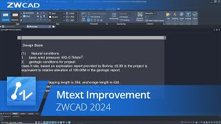 Mtext Improvement  ZWCAD 2024 Official [upl. by Asyar]