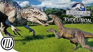 INDOMINUS REX amp TREX amp INDORAPTOR FIGHT amp ESCAPE  Jurassic World Evolution 2 [upl. by Dressel69]