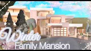 Bloxburg  No Large Plot Winter Family Mansion [upl. by Grizel]