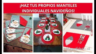 14 Ideas De Manteles Individuales Navideños Fácil De Hacer [upl. by Azaleah]