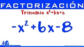 Factorización Trinomio de la forma x2bxc  Ejemplo 2 [upl. by Odnanref307]