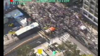 Cleveland police helicopter video of arrests during RNC flagburning protest part 1 [upl. by Elison]