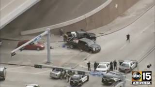 Violent collision ends crazy Houston Texas police pursuit and car chase [upl. by Litsyrk]