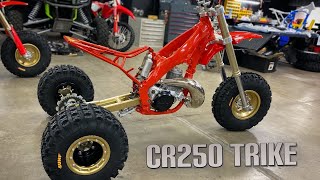 ATC250R  MODERN CR250 TRIKE Build Assembly part 1 [upl. by Nnaeirual]