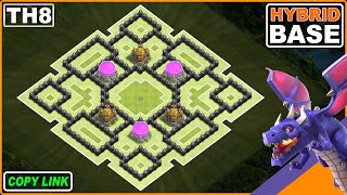 NEW TH8 TrophyFarm Base 2024 COPY LINK  Clash of Clans [upl. by Anibas]