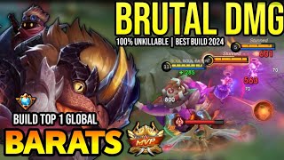 BARATS BEST BUILD 2024  BUILD TOP 1 GLOBAL BARATS GAMEPLAY  MOBILE LEGENDS✓ [upl. by Goodwin]