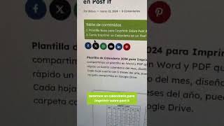 Como Imprimir un Pequeño Calendario Gratis en Tamaño Post it 🙌🏻 [upl. by Christos]