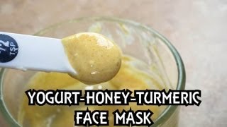 Facial Masks Yogurt mask with honey and turmeric [upl. by Ford]