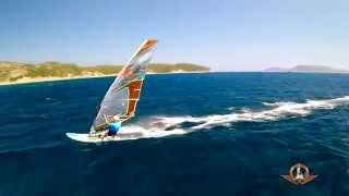 Windsurfing Finikounda  CloseUpAction with a Drone [upl. by Aimo]