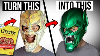 How I Made A Green Goblin Helmet Out Of Cardboard [upl. by Amaryllis684]