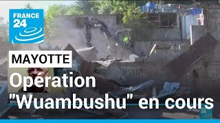 Mayotte  opération Wuambushu en cours • FRANCE 24 [upl. by Aerdnat]