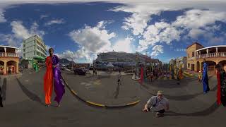 360º Roseau Dominica Cruise Ship AIDAperla Nov 2018 [upl. by Reinnej]