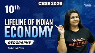 Lifeline of Indian Economy  Class 10 Geography  CBSE 2025  Suba maam [upl. by Alcina618]