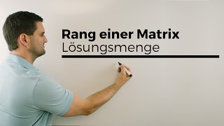 Rang einer Matrix Lösungsmengen beim Gleichungssystemen  Mathe by Daniel Jung [upl. by Thebault]