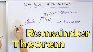 10  The Remainder Theorem of Synthetic Division amp Polynomial Long Division  Part 1 [upl. by Gilba916]