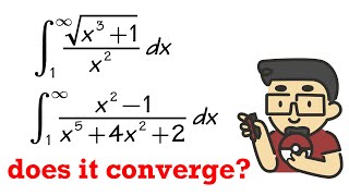 Comparison test for convergence and divergence of improper integrals [upl. by Ponzo110]