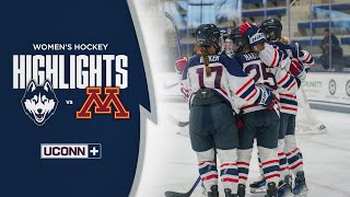 HIGHLIGHTS  9 UConn Womens Hockey Hosts 2 Minnesota [upl. by Yblok247]