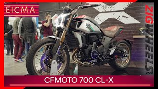 CFMoto 700 CLX  Swanky Scrambler  EICMA 2019 [upl. by Annohsal]