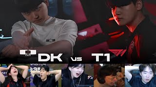 DK vs T1 중요장면 스트리머 반응 모음 1편  0901  우리은행 2024 LCK 서머 플레이오프 3라운드 [upl. by Eed]