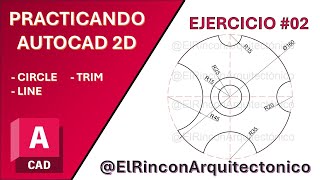 AutoCAD 2D Básico  Ejercicio 02 autocad tutorial arquitectura cad design [upl. by Aneehsram]