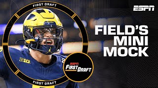 Mel Kiper Jr Reacts to Field Yates Mini Mock Draft  First Draft 🏈 [upl. by Perle]