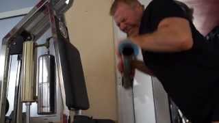 Michael Gundill explodes his triceps on a Keiser machine [upl. by Jobey]