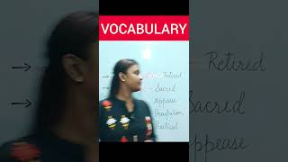 Vocabulary  Important word meaning for SSC CGL CHSL CPO MTS Stenographer by Yashasvi Mam [upl. by Euqinahs]