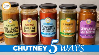 5 Storable Chutney Recipes By Food Fusion Ramzan Special [upl. by Nimzay953]