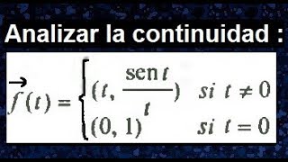 Continuidad de funciones vectoriales de variable real condiciones de continuidad [upl. by Ysdnil]