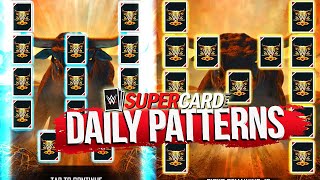 NEW DAILY PATTERNS Global AND Personal Pattern WWE SuperCard Season 8 [upl. by Earlene]