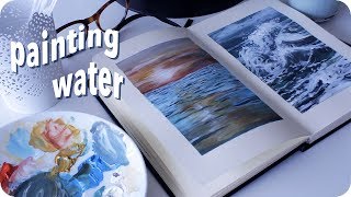 Practicing painting Water 🌊  SketchbookSessions [upl. by Neroled]