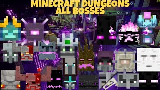 Minecraft Dungeons  All Bosses Updated  All DLCs [upl. by Hinson271]