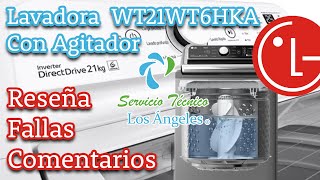 Lavadora LG con agitador 21kg WT21WT6HK ReseñaFallas [upl. by Nilra660]