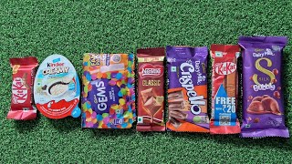 Dairy Milk bubbly vs KitKat vs Crispello vs Nestle Classic vs Gems vs Kinder CREAMY vs KitKat 🍫 [upl. by Eesak]