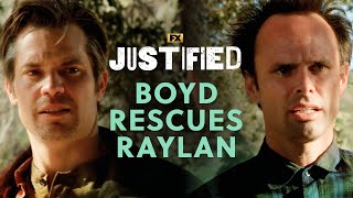 Boyd Rescues Raylan From Dickie Bennett  Scene  Justified  FX [upl. by Llehsim514]