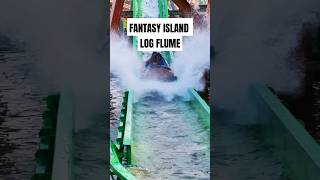 The log flume at Fantasy Island Skegness logflume rides themepark fun family uk waterride [upl. by Oakie]